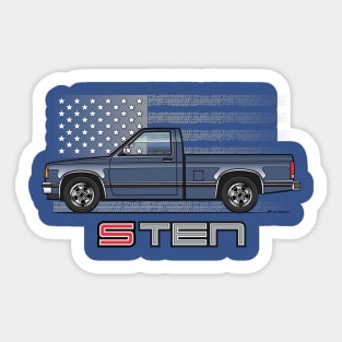 USA Blue Grey Sticker